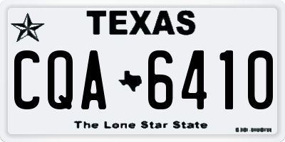 TX license plate CQA6410