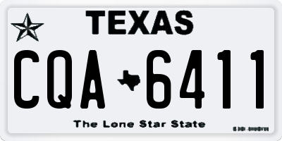 TX license plate CQA6411