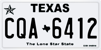 TX license plate CQA6412