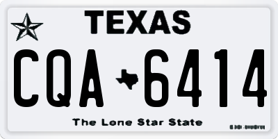 TX license plate CQA6414