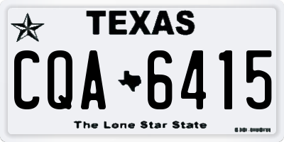TX license plate CQA6415