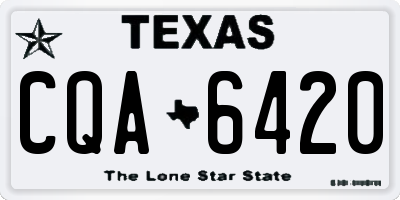TX license plate CQA6420