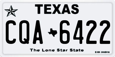 TX license plate CQA6422