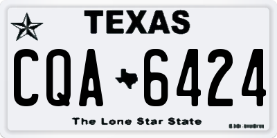 TX license plate CQA6424