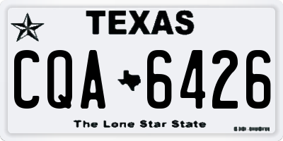 TX license plate CQA6426