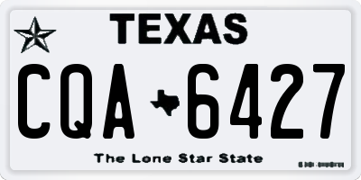 TX license plate CQA6427