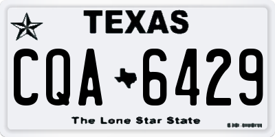 TX license plate CQA6429