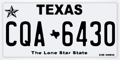 TX license plate CQA6430