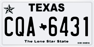 TX license plate CQA6431