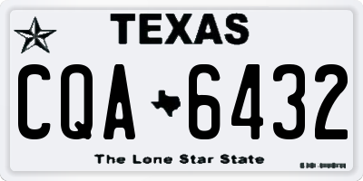 TX license plate CQA6432