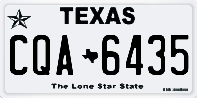 TX license plate CQA6435
