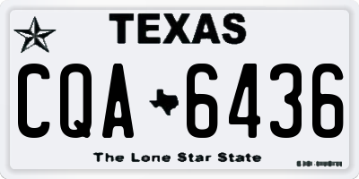 TX license plate CQA6436