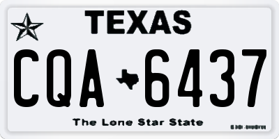 TX license plate CQA6437