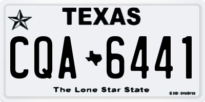 TX license plate CQA6441