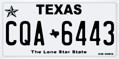 TX license plate CQA6443