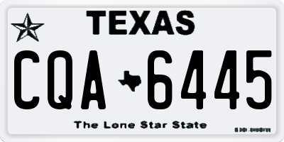 TX license plate CQA6445