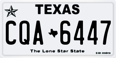 TX license plate CQA6447