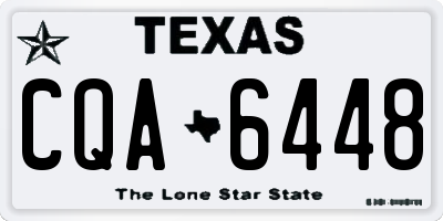 TX license plate CQA6448