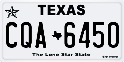 TX license plate CQA6450