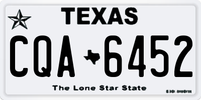 TX license plate CQA6452