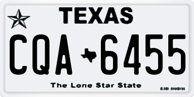 TX license plate CQA6455