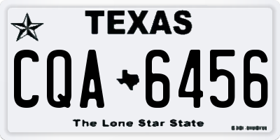 TX license plate CQA6456