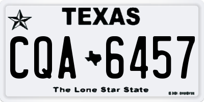 TX license plate CQA6457