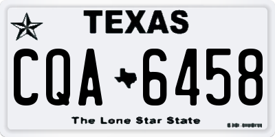 TX license plate CQA6458