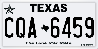 TX license plate CQA6459