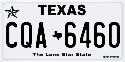 TX license plate CQA6460