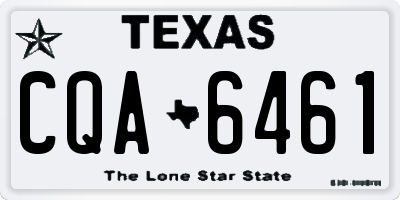 TX license plate CQA6461