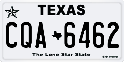 TX license plate CQA6462