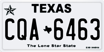 TX license plate CQA6463