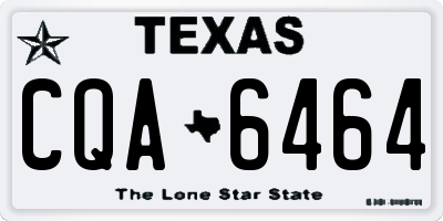 TX license plate CQA6464