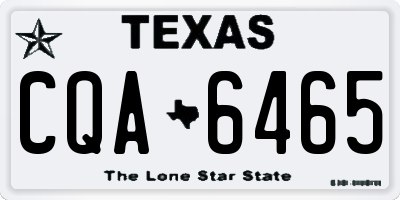 TX license plate CQA6465