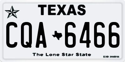 TX license plate CQA6466