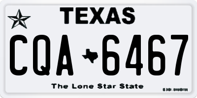 TX license plate CQA6467