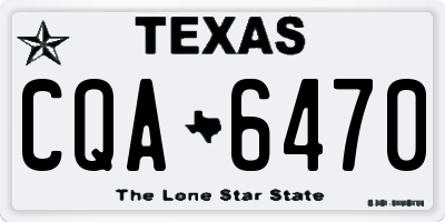 TX license plate CQA6470