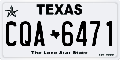TX license plate CQA6471