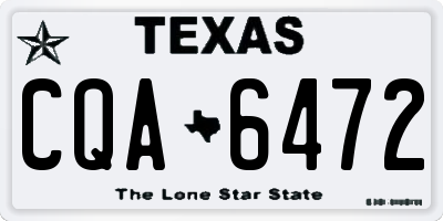 TX license plate CQA6472