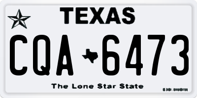 TX license plate CQA6473