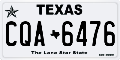 TX license plate CQA6476