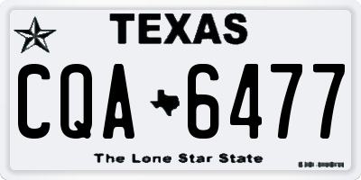 TX license plate CQA6477
