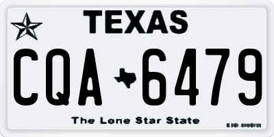 TX license plate CQA6479