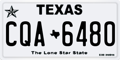TX license plate CQA6480