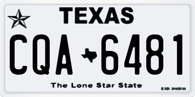 TX license plate CQA6481