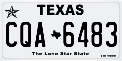 TX license plate CQA6483