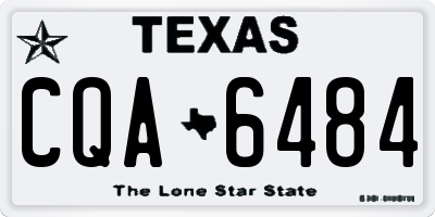 TX license plate CQA6484