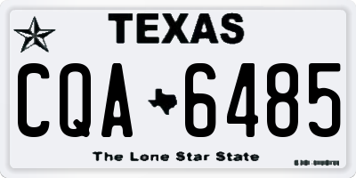 TX license plate CQA6485