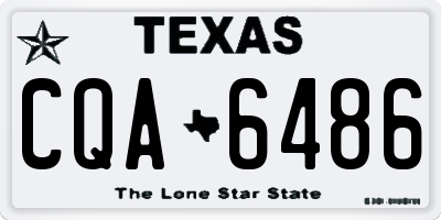 TX license plate CQA6486
